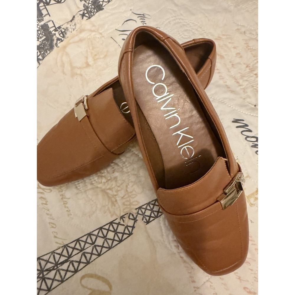Calvin Klein Women's Linca Loafer Slip-On Shoes, Size 7 , Brown, Flat - Picture 5 of 5